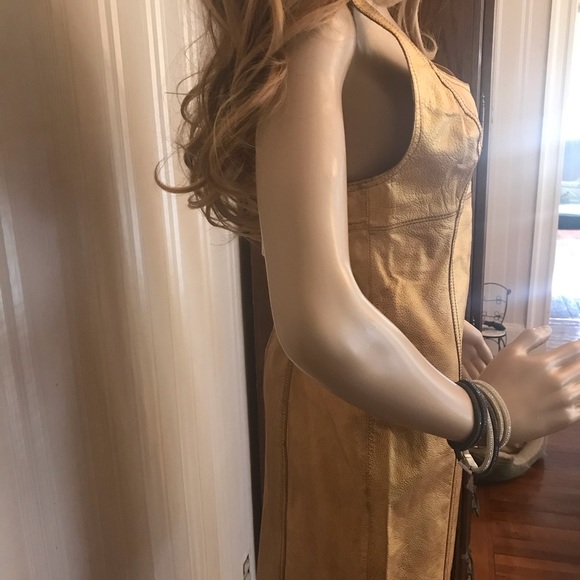 Free People Goldie LEATHER Sheath Dress - Picture 5 of 16